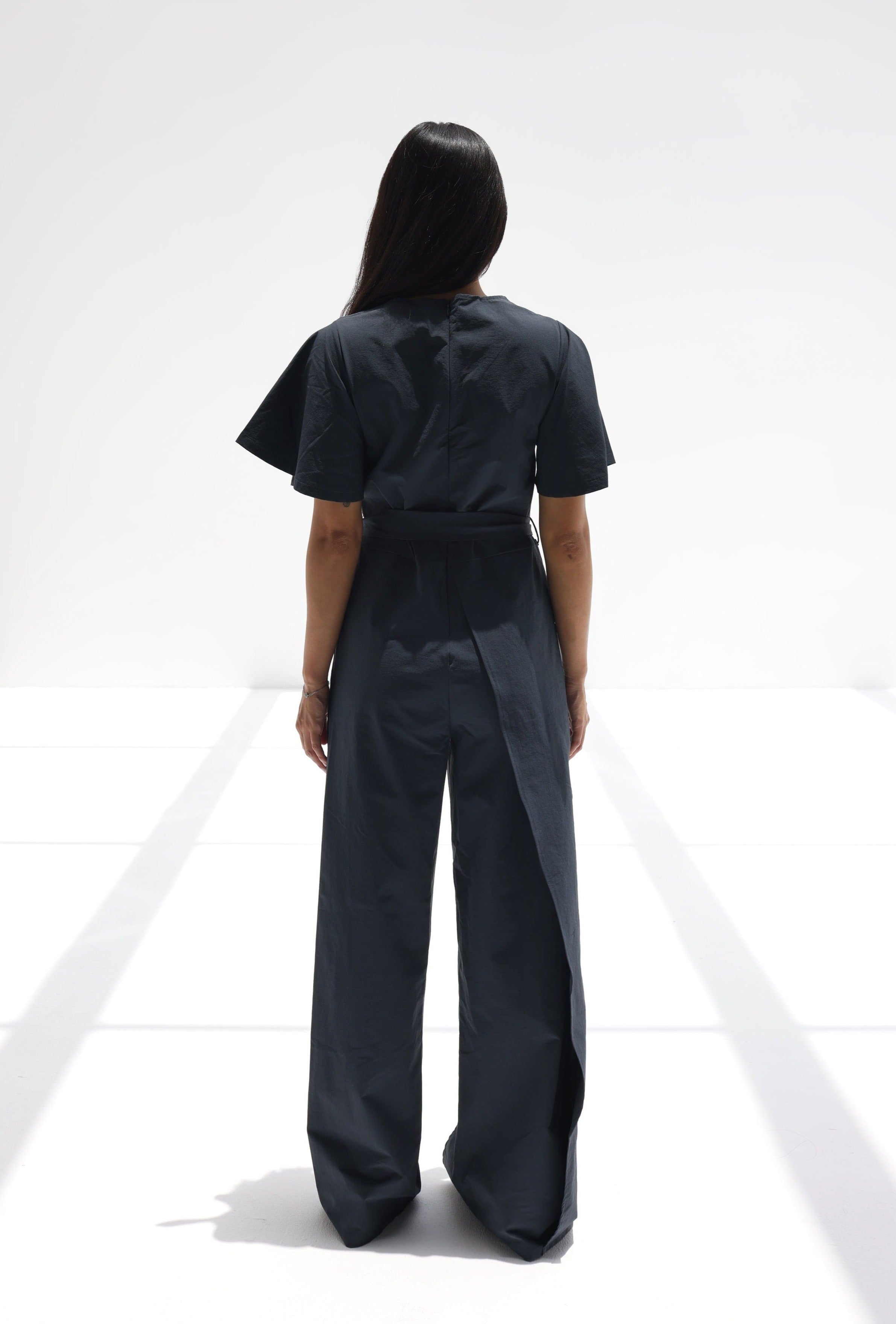 Wrap Sena Jumpsuit with Leg Split