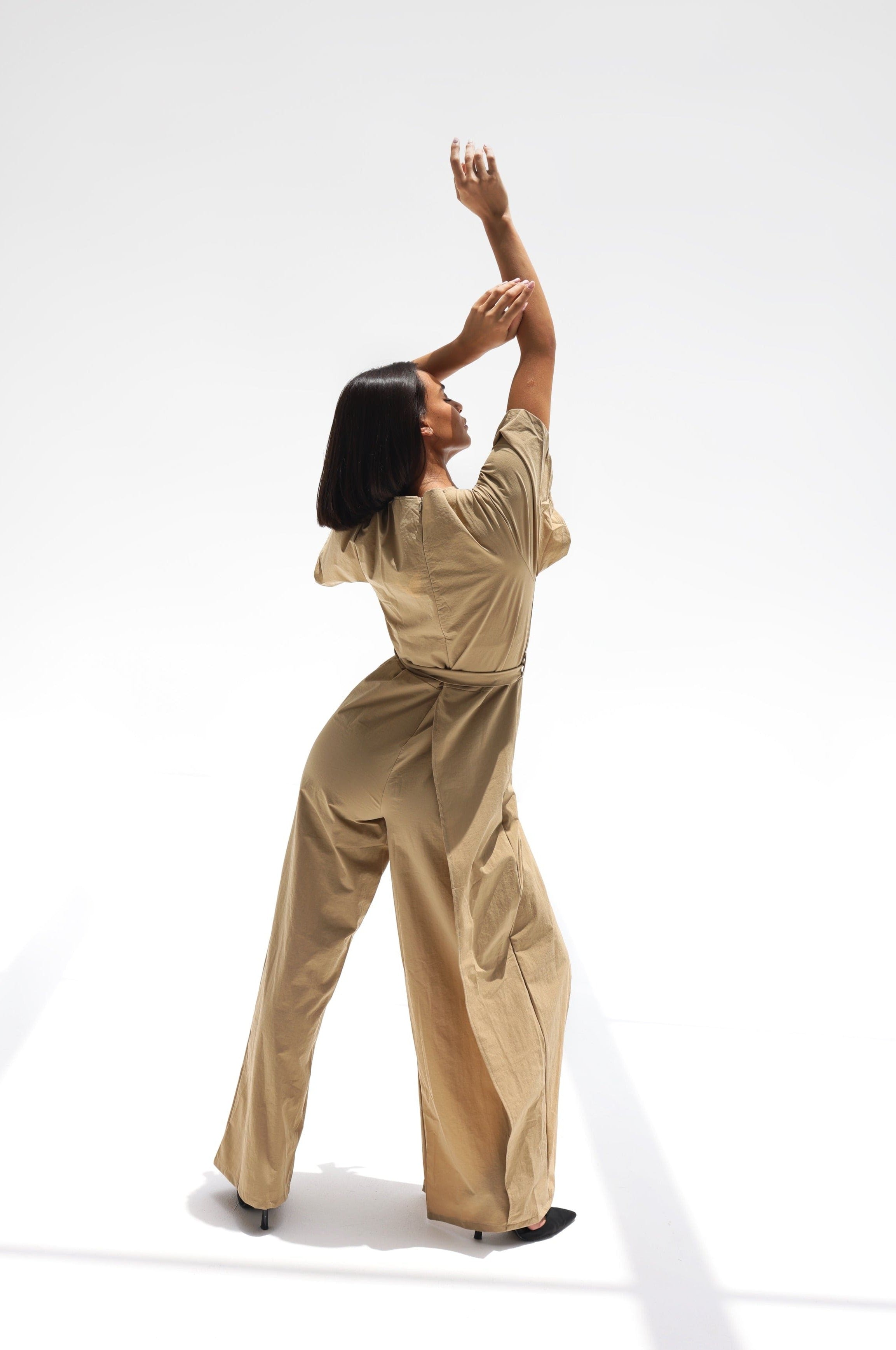 Wrap Sena Jumpsuit with Leg Split