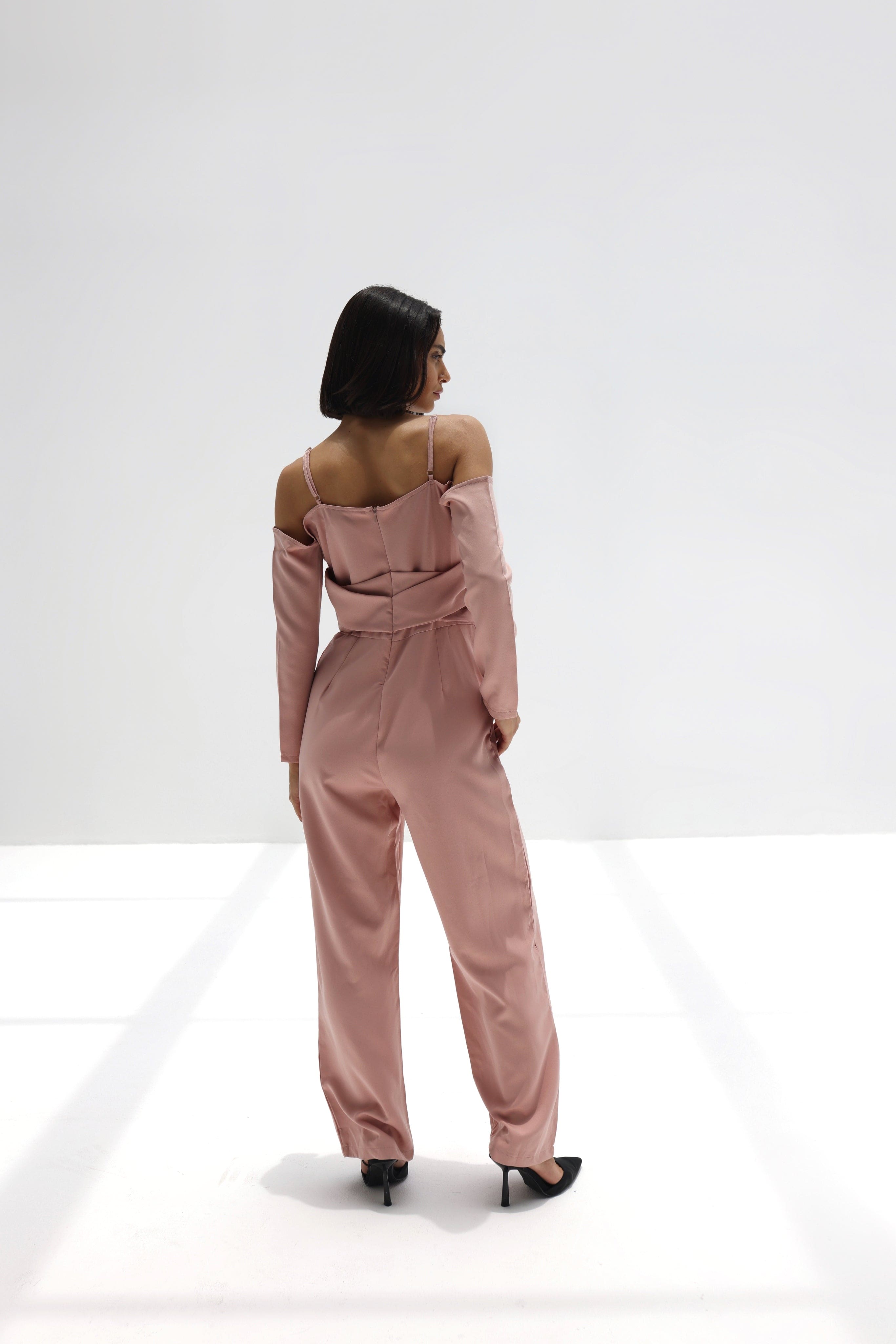 Off the Shoulder Long Sleeve Valentina Jumpsuit