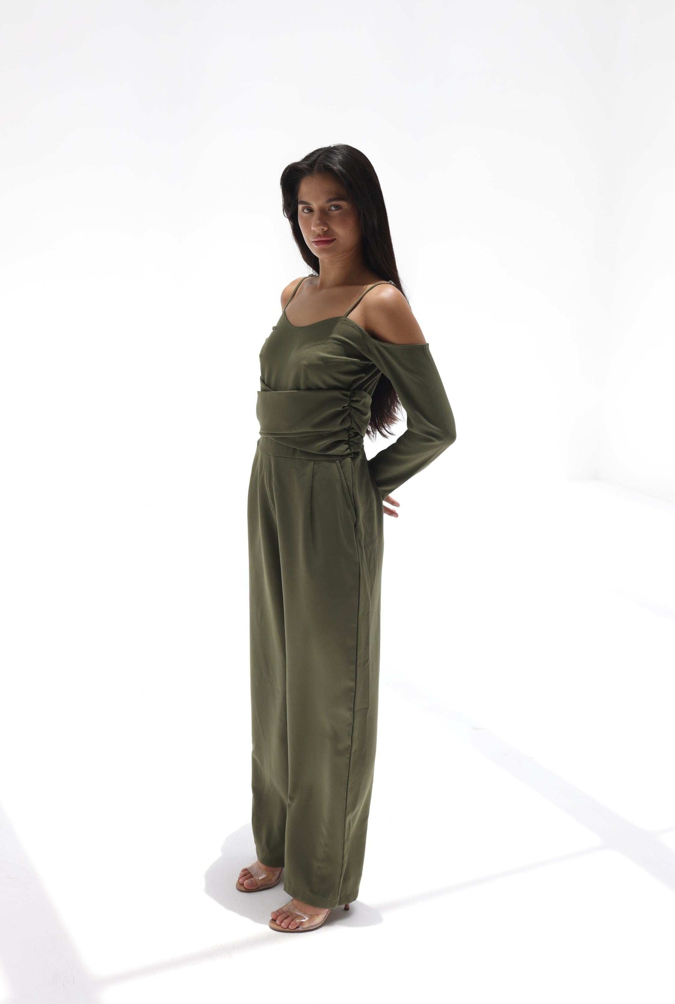 Off the Shoulder Long Sleeve Valentina Jumpsuit