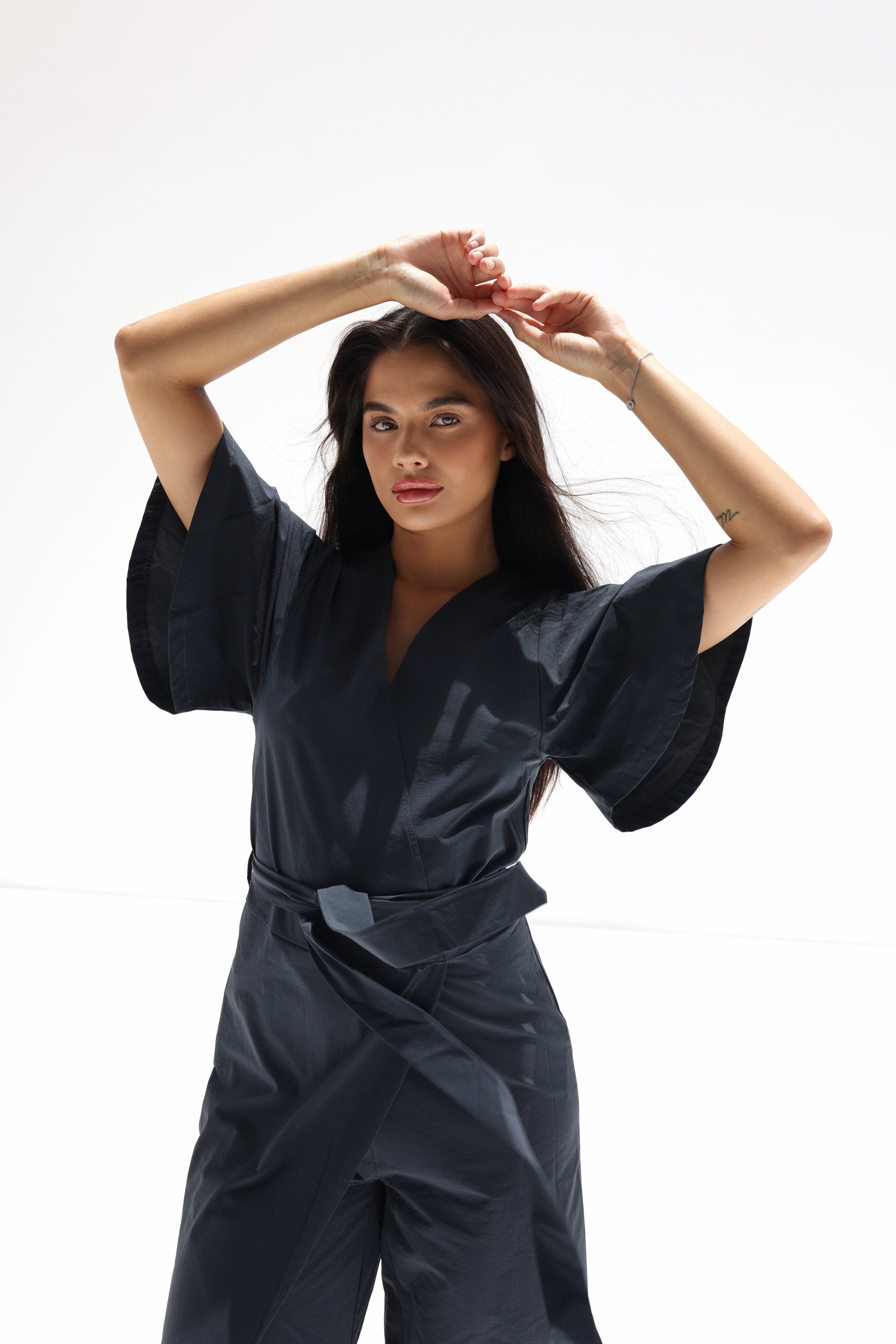 Wrap Sena Jumpsuit with Leg Split