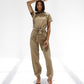 Amelia Boilersuit with Silk Scarf Detail