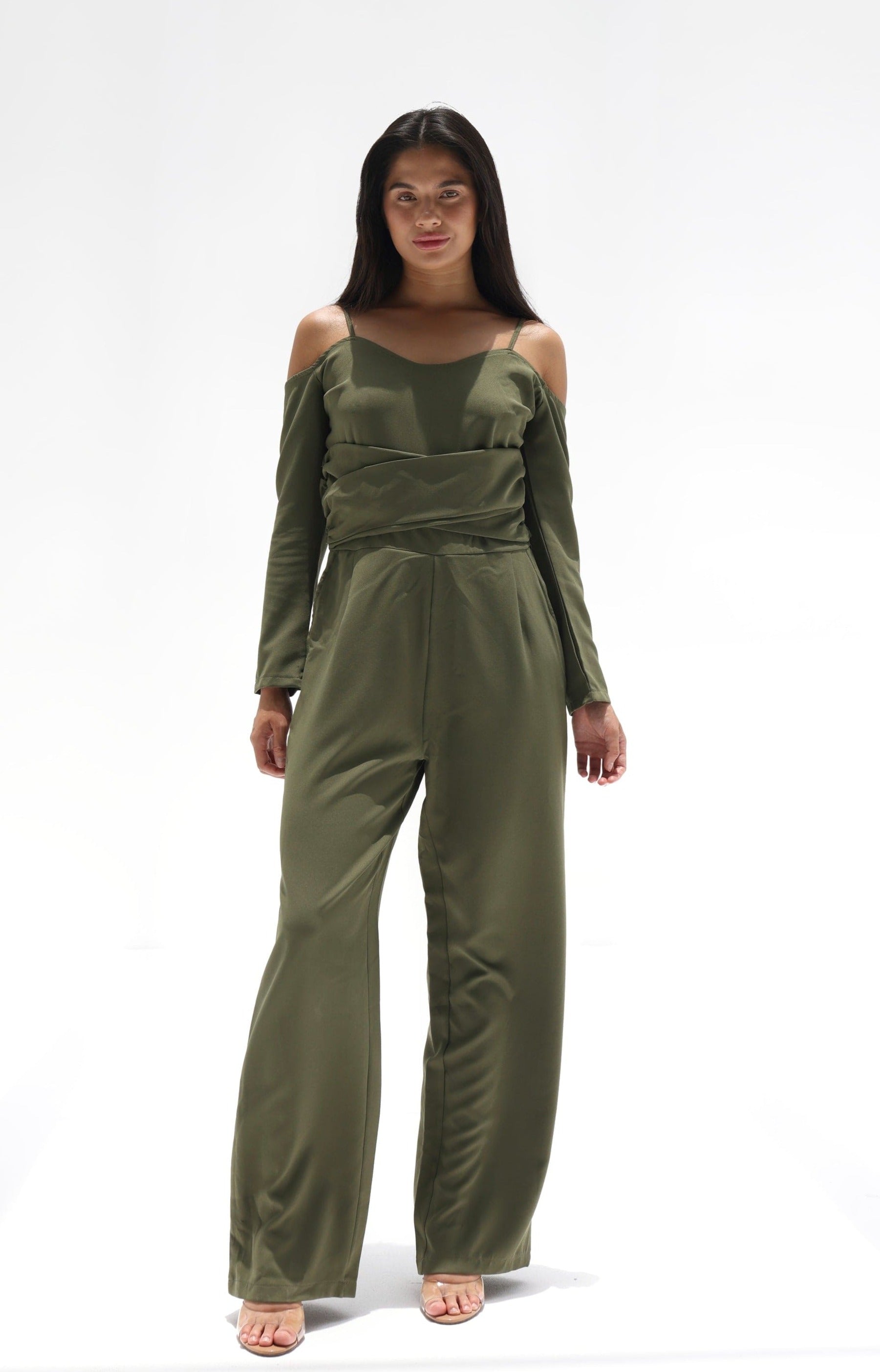 Off the Shoulder Long Sleeve Valentina Jumpsuit